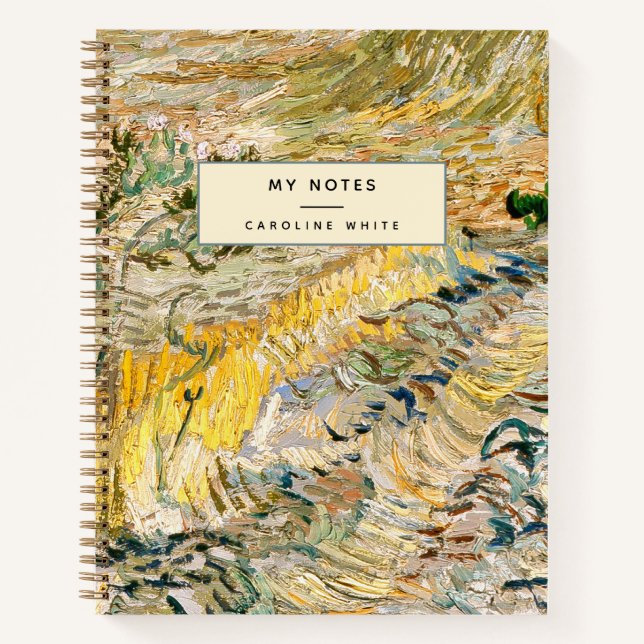 Personalisiert Van Gogh Brush Strokes Notizbuch (Vorderseite)