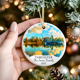 Personalisiert Vancouver Ornament, Canada Gift Keramik Ornament