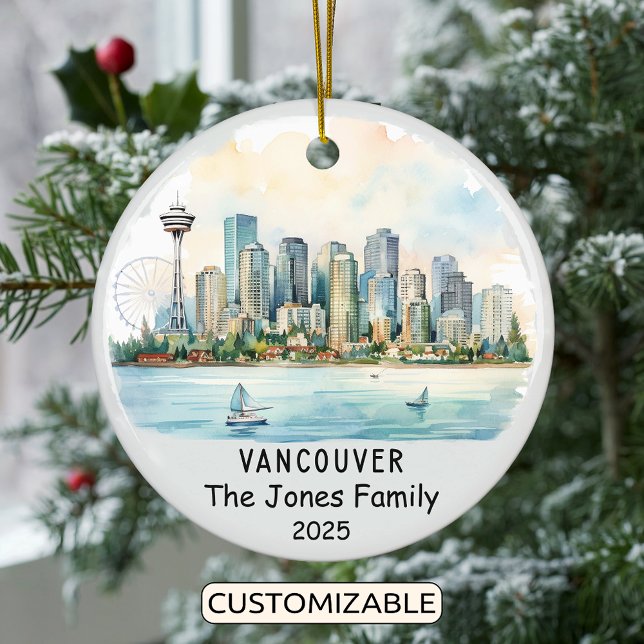Personalisiert Vancouver Ornament, Kanada Keramik Ornament (Von Creator hochgeladen)