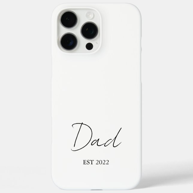 Personalisiert "VATER Est. [Jahr]" - iPhone 16 Pro Max Hülle (Rückseite)