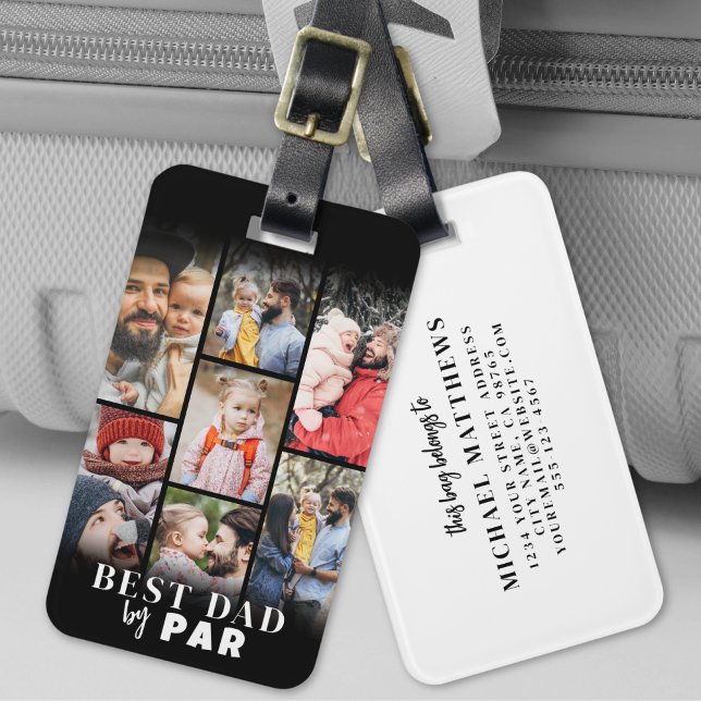 Personalisiert Vater Foto Golf Gepäckanhänger (Personalized Dad Photo Golf Luggage Tag)