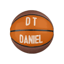 Personalisiert - verbrannte Orange Mini Basketball