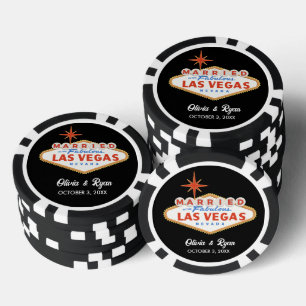 Personalisiert Verheiratet in der Gastgeschenk Hoc Pokerchips