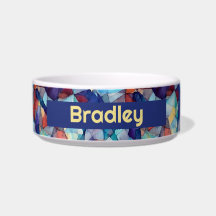 Personalisiert verkettetes Glasmuster Pet Food