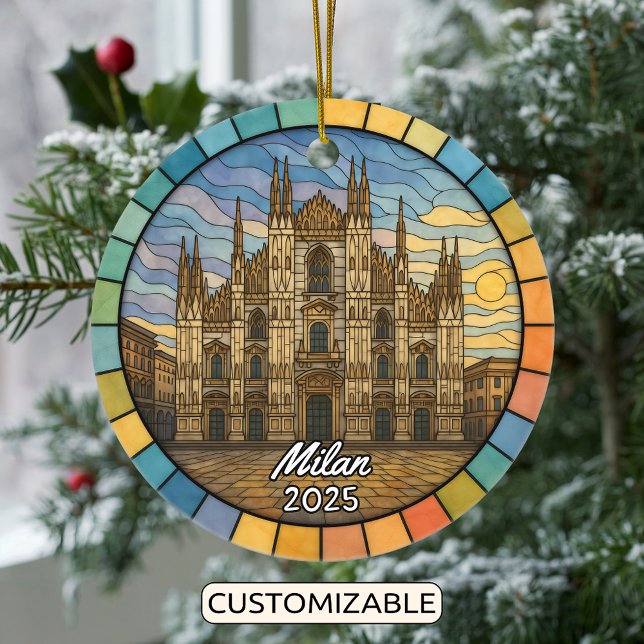 Personalisiert verkleidetes Glas Milan Ornament, I Keramik Ornament (Von Creator hochgeladen)