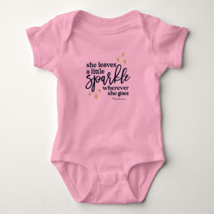 Personalisiert Verlasse sie ein knappes Rosa Baby Strampler