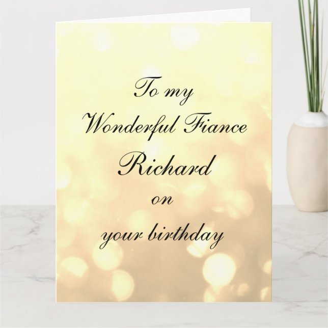 Personalisiert Verlobte Birthday Karte (Vorderseite)