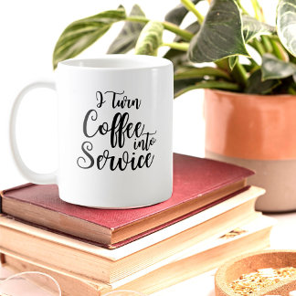 Personalisiert verwandle ich Kaffee in Service-Tas Kaffeetasse