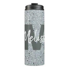 Personalisiert verzinktes Metallaussehen Thermal T Thermosbecher