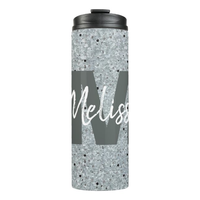 Personalisiert verzinktes Metallaussehen Thermal T Thermosbecher (Vorderseite)