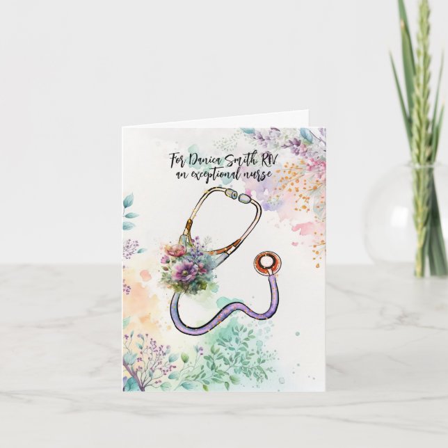 Personalisiert Vielen Dank an Krankenpfleger Karte (Vorderseite)
