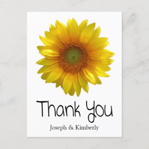 Personalisiert Vielen Dank, dass Sie Sonnenblumen  Postkarte