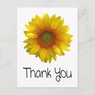 Personalisiert Vielen Dank, dass Sie Sonnenblumen  Postkarte
