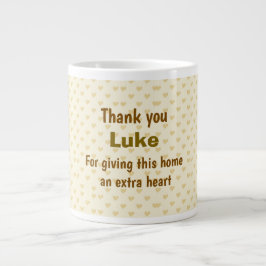 Personalisiert Vielen Dank für Ihr Herz Jumbo-Tasse