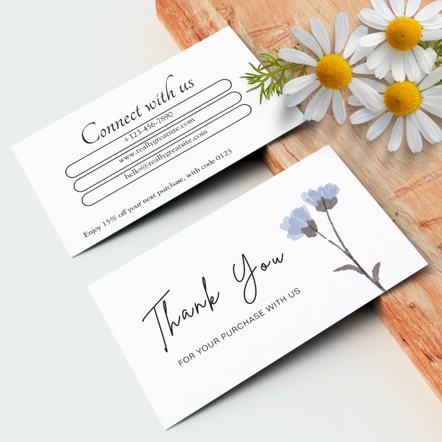 Personalisiert vielen Dank für Ihre Visitenkarten Visitenkarte (Personalized Thank You For Your Business Cards)
