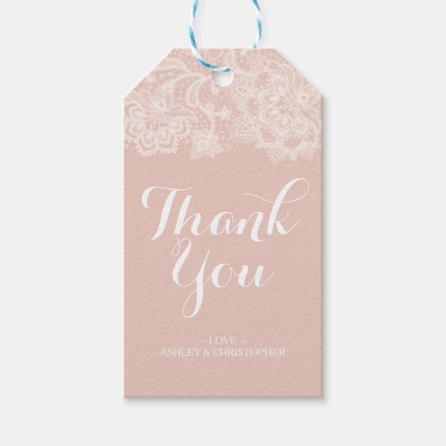 Personalisiert Vielen Dank Gastgeschenk Hochzeit T Geschenkanhänger (Vorderseite)