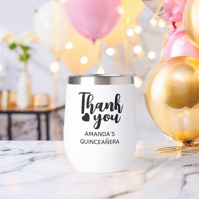 Personalisiert Vielen Dank, Quinceanera Gastgesche (Junggesellenabschied)