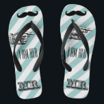 Personalisiert Vintag bin ich ihr Mr. Stripes Flip Flops<br><div class="desc">Personalisiert Vintag bin ich Ihr Mr. Stripes Muster - Foto Props! Honeymoon Beach Atoll</div>