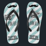 Personalisiert Vintag bin ich ihr Mr. Stripes Flip Flops<br><div class="desc">Personalisiert Vintag bin ich Ihr Mr. Stripes Muster - Foto Props! Honeymoon Beach Atoll</div>