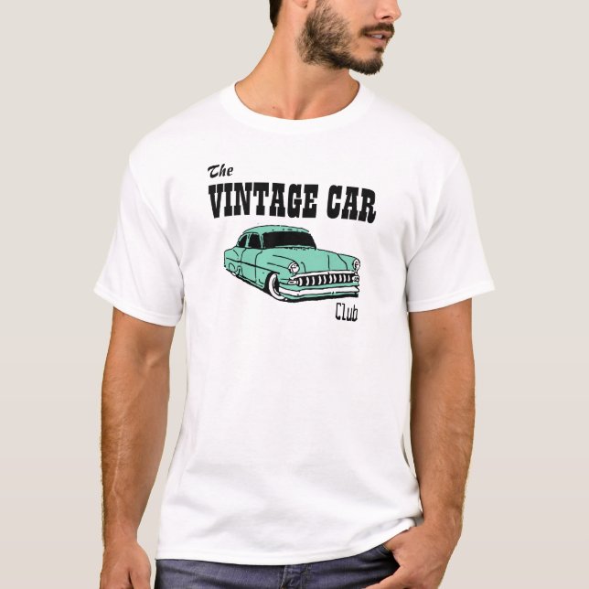 PERSONALISIERT VINTAGE CAR CLUB T-Shirt (Vorderseite)