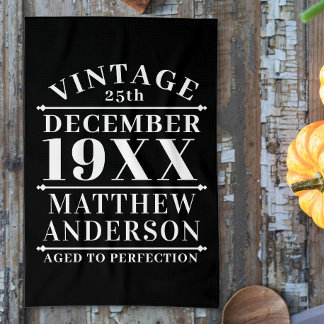 Personalisiert Vintage gealtert bis zur Perfektion Geschirrtuch
