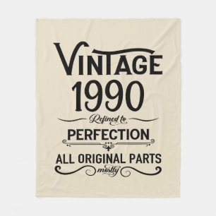 Personalisiert Vintage Geburtstagsgeschenke schwar Fleecedecke