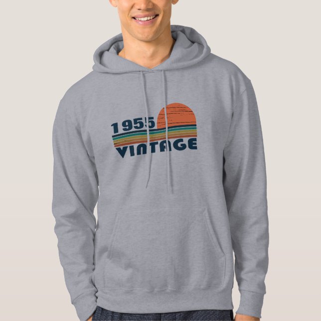 Personalisiert Vintagen 70. Geburtstag Hoodie (Vorderseite)