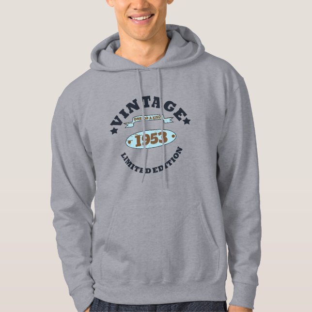 Personalisiert Vintagen 70. Geburtstag Hoodie (Vorderseite)