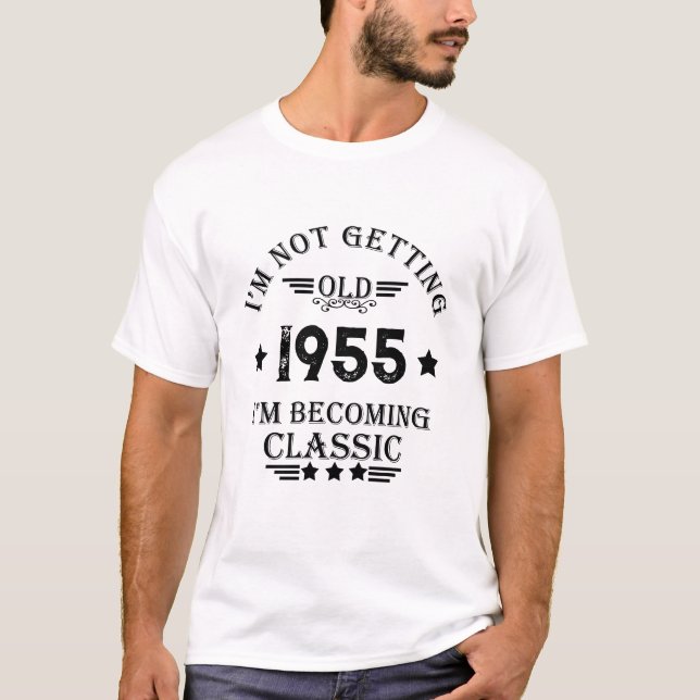 Personalisiert Vintagen 70. Geburtstag T-Shirt (Vorderseite)