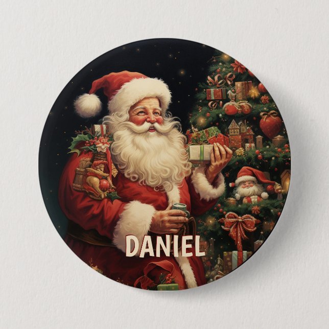 Personalisiert Vintager Name Button (Vorderseite)
