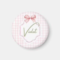 Personalisiert Violet Baby Girl Kinderzimmer Bow&G