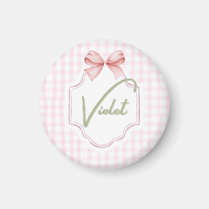 Personalisiert Violet Baby Girl Kinderzimmer Bow&G Magnet