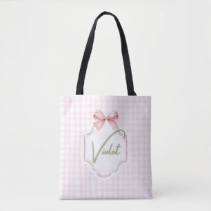Personalisiert Violet Baby Girl Kinderzimmer Bow&G Tasche