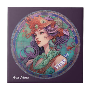 Personalisiert Virgo Zodiac Fliese