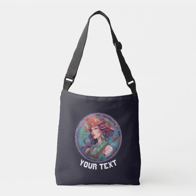 Personalisiert Virgo Zodiac Tragetaschen Mit Langen Trägern (Vorderseite)