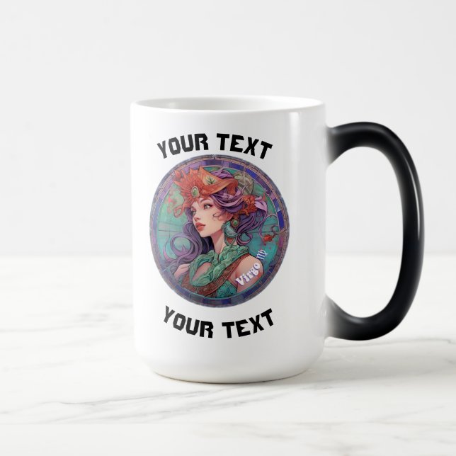 Personalisiert Virgo Zodiac Verwandlungstasse (Rechts)