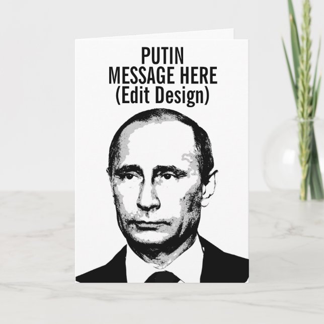 PERSONALISIERT VLADIMIR PUTIN KARTE (Vorderseite)