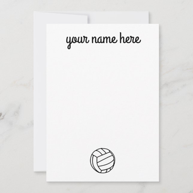 Personalisiert Volleyball Danke, Cards Einladung (Vorderseite)