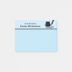 Personalisiert vom Schreibtisch aus, blau Post-it Klebezettel