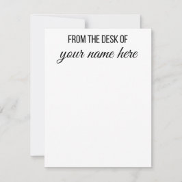 Personalisiert vom Schreibtisch der Notecards Mitteilungskarte
