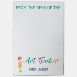 Personalisiert vom Schreibtisch des Kunstlehrers Post-it Klebezettel