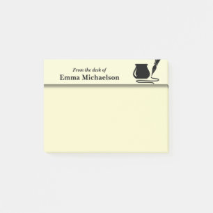 Personalisiert vom Schreibtisch, gelb Post-it Klebezettel