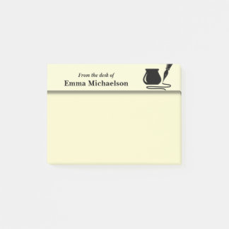 Personalisiert vom Schreibtisch, gelb Post-it Klebezettel