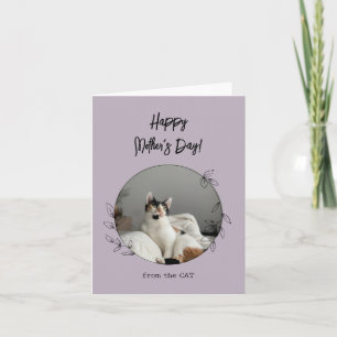 Personalisiert von der Katze Alles Gute zum Mutter Karte