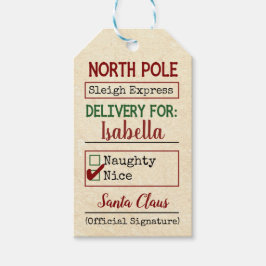 Personalisiert von Santa Gift Tag Geschenkanhänger