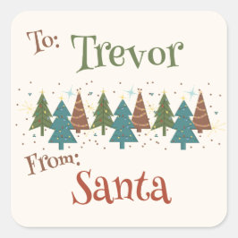Personalisiert von und nach Santa Sticker