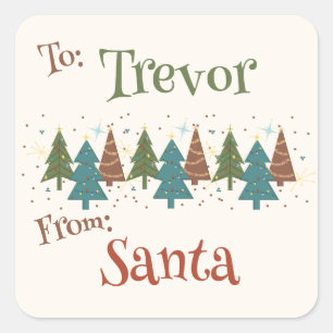 Personalisiert von und nach Santa Sticker