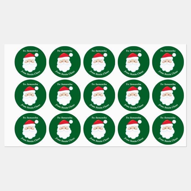 Personalisiert von Weihnachtsgeschenk des Weihnach Etiketten (Blatt)