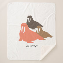 Personalisiert Walrus Herd Shepra Blanket