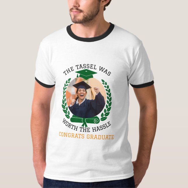 Personalisiert war die Tassel das Foto der Hassle  T-Shirt (Vorderseite)